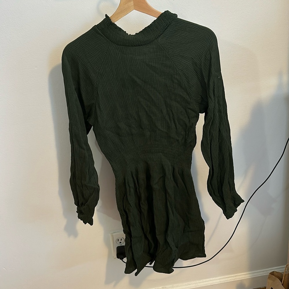 Dark green stretchy zara dress